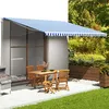 Image de vidaXL Tissu de remplacement pour auvent Bleu et blanc 5x3,5 m311922