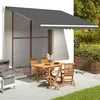 Image de vidaXL Tissu de remplacement pour auvent Anthracite 4x3,5 m311948