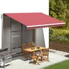 Image de vidaXL Tissu de remplacement pour auvent Bordeaux rouge 4,5x3 m311969
