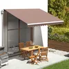 Image de vidaXL Tissu de remplacement pour auvent Marron 4x3,5 m311978