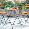Image de Vidaxl Table De Bistro 55x54x71 Cm Bois D'acacia Massif