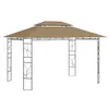 Image de vidaXL Belvédère 4x3x2,7 m Taupe 160 g/m²
