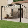 Image de vidaXL Tonnelle avec toit à persienne 3x3 m Crème Tissu et aluminium