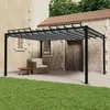 Image de vidaXL Tonnelle avec toit à persienne 3x4 m Anthracite Tissu aluminium