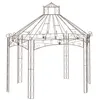 Image de vidaXL Pavillon de jardin Marron antique 400x258x378 cm Fer