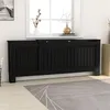Image de vidaXL Cache-radiateur MDF Noir 205 cm325548