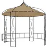 Image de vidaXL Belvédère 300x290 cm Taupe Rond
