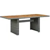 Image de vidaXL Table de jardin Gris clair Résine tressée et bois d'acacia313312