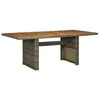 Image de vidaXL Table de jardin Marron Résine tressée et bois d'acacia massif313314