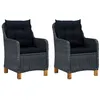 Image de vidaXL Chaises de jardin avec coussins lot de 2 Résine tressée313316