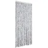 Image de vidaXL Moustiquaire Blanc et gris 90x200 cm Chenille
