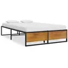 Image de vidaXL Cadre de lit sans matelas noir métal 120x200 cm324815