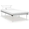 Image de vidaXL Cadre de lit sans matelas blanc mÃ©tal 100x200 cm