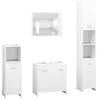 Image de vidaXL Ensemble De Meubles De Salle De Bain 4 Pcs Blanc Aggloméré - Vidaxl