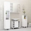 Image de vidaXL Ensemble de meubles de salle de bain 4pcs Blanc Bois ingénierie3056898