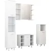 Image de vidaXL Ensemble de meubles de salle de bain 4 pcs Blanc AgglomÃ©rÃ©