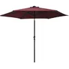 Image de vidaXL Vidaxl Parasol D'extérieur Avec Led Et Mât En Acier 300 Cm Bordeaux