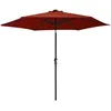 Image de vidaXL Vidaxl Parasol De Jardin Avec Lumières Led Et Mât En Acier Terre Cuite