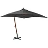 Image de vidaXL Vidaxl Parasol De Jardin Suspendu Avec Mât Anthracite Bois De Sapin