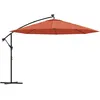 Image de vidaXL Vidaxl Parasol Déporté Avec Lumières Led Terre Cuite 350 Cm