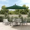 Image de vidaXL Tissu de remplacement pour parasol déporté Vert 350 cm