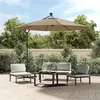 Image de vidaXL Tissu de remplacement pour parasol déporté Taupe 350 cm