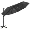 Image de vidaXL Parasol de jardin à 4 niveaux avec mât en aluminium anthracite313830
