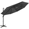 Image de vidaXL Vidaxl Parasol À 4 Niveaux Avec Mât En Aluminium Anthracite 3x3 M