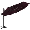 Image de vidaXL Parasol de jardin à 4 niveaux mât en aluminium rouge bordeaux313832