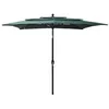 Image de vidaXL Parasol de jardin à 3 niveaux avec mât en aluminium vert313837
