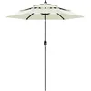 Image de vidaXL Vidaxl Parasol À 3 Niveaux Avec Mât En Aluminium Sable 2 M