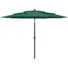 Image de vidaXL Parasol à 3 niveaux avec mât en aluminium Vert 3 m