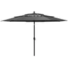 Image de vidaXL Vidaxl Parasol À 3 Niveaux Avec Mât En Aluminium Anthracite 3,5 M