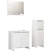 Image de vidaXL Vidaxl Ensemble De Meubles De Salle De Bain 3 Pcs Blanc Aggloméré