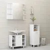 Image de vidaXL Ensemble de meubles de bain 3 pcs Blanc Bois d'ingénierie