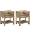 Image de vidaXL Tables de chevet avec tiroirs 2 pcs 40x30x48 cm Acacia solide3057529