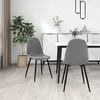 Image de vidaXL Chaises Ã  manger lot de 2 Gris clair Velours
