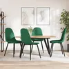 Image de vidaXL Chaises à manger lot de 4 Vert foncé Velours325659