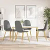 Image de vidaXL Chaises à manger lot de 4 Gris clair Velours325679