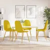 Image de vidaXL Chaises à manger lot de 4 Jaune moutarde Velours325686