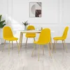Image de Chaises de Salle Ã  Manger SiÃ¨ges RembourrÃ©s Ãpaissis avec Pieds en Chrome 4 pcs