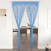 Image de Vidaxl Rideau En MacramÃ© Bleu 140x240 Cm Coton