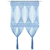 Image de Vidaxl Rideau En MacramÃ© Bleu 140x240 Cm Coton