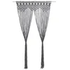 Image de vidaXL Rideau en macramé Anthracite 140x240 cm Coton
