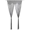 Image de vidaXL Vidaxl Rideau En Macramé Anthracite 140x240 Cm Coton