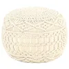 Image de Vidaxl Pouf Fait Ã La Main En MacramÃ© 45x30 Cm Coton
