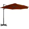 Image de vidaXL Vidaxl Parasol Déporté Avec Mât En Aluminium Terre Cuite 300 Cm
