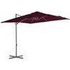 Image de vidaXL Vidaxl Parasol Déporté Avec Mât En Acier Rouge Bordeaux 250x250 Cm