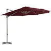 Image de vidaXL Parasol de jardin en porte-à-faux mât en acier rouge bordeaux312312