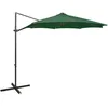 Image de vidaXL Vidaxl Parasol Déporté Avec Mât Et Lumières Led Vert 300 Cm